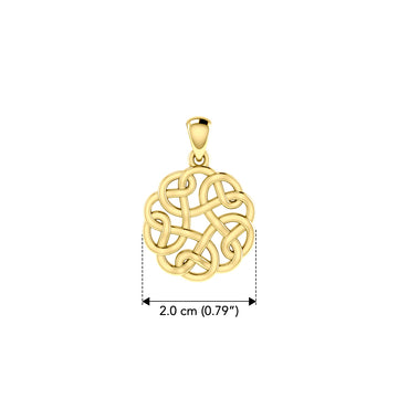 Celtic Knotwork Solid Gold Pendant GTP682